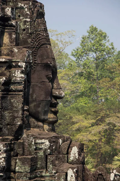 Buddha ansikten av Bayon templet — Stockfoto