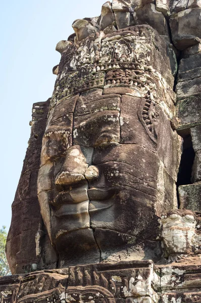 Buddha ansikte Bayon Temple — Stockfoto
