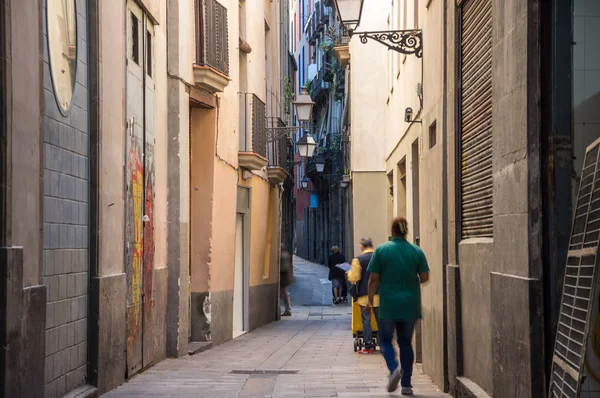 Narrow street in gothic quarter