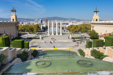 Barcelona 'nın panoramik görünümü