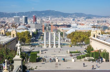 Barcelona 'nın panoramik görünümü