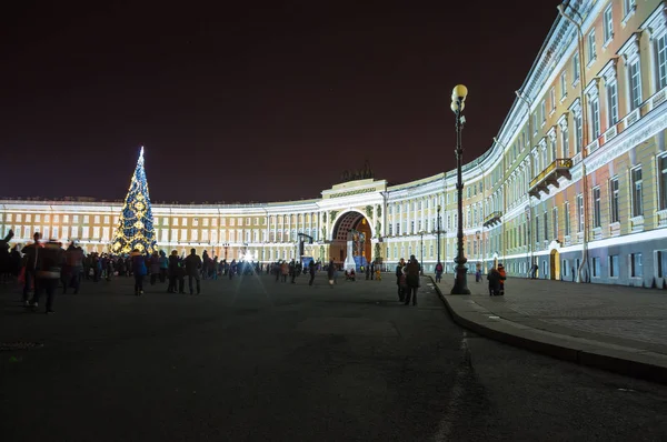Lichtshow op Palace square — Stockfoto