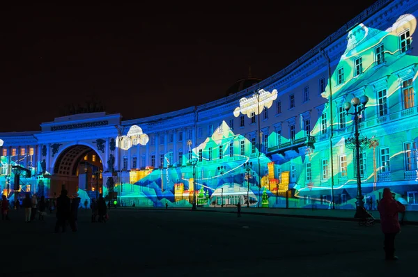 Espectáculo de luz en Palace Square —  Fotos de Stock