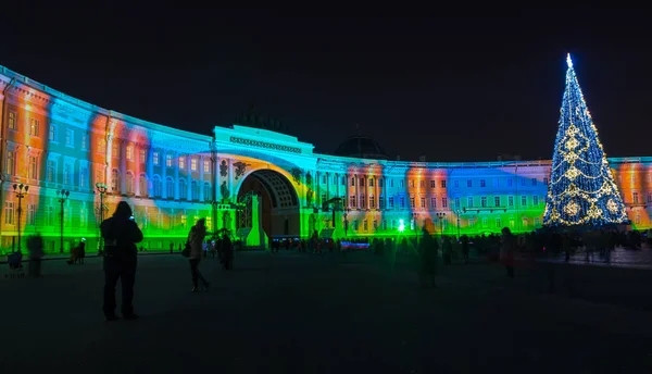 宮殿広場の光のショー — ストック写真