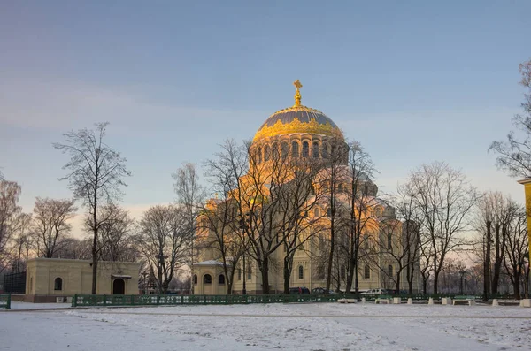 Naval cathedral in Kronshtadt — Stock Photo, Image