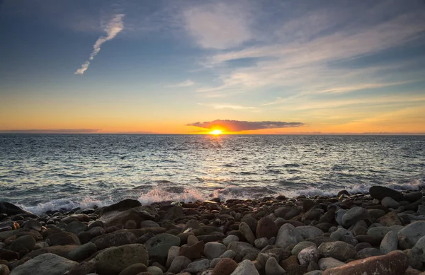 Sonnenuntergang über der Atlantikküste — Stockfoto