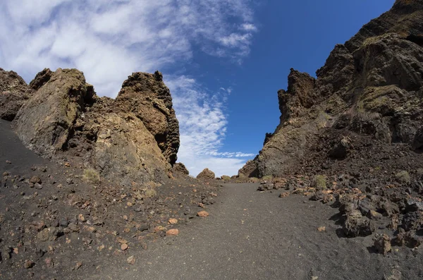 Paisagem vulcânica da ilha de Lanzarote — Fotografia de Stock