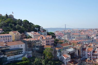 panoramik manzaralı Merkezi Lizbon