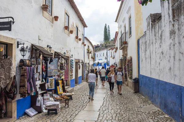 Gatan i obidos — Stockfoto