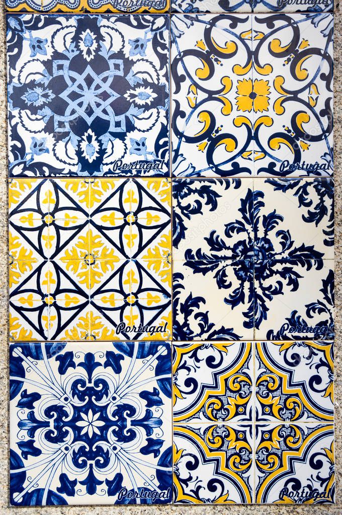 Portuguese traditional tiles Azulejo