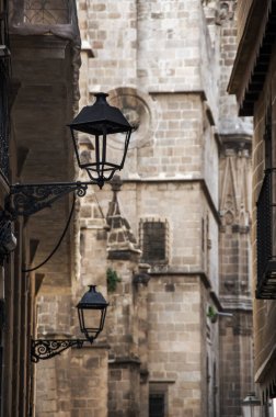 Barselona gothic Quarter dar sokak