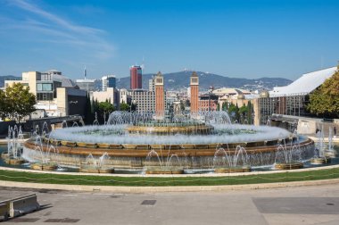 Barcelona 'nın panoramik görünümü