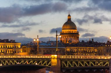 Panoramik manzaralı tarihi Saint Petersburg Merkezi