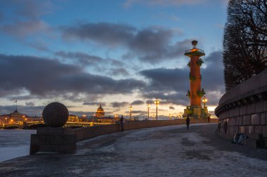 Panoramik manzaralı tarihi Saint Petersburg Merkezi