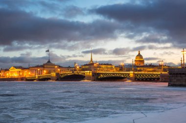Panoramik manzaralı tarihi Saint Petersburg Merkezi