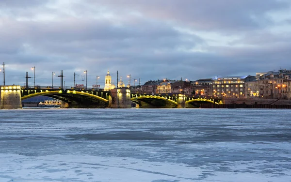 Panoramic view of Neva river — Stock Photo, Image