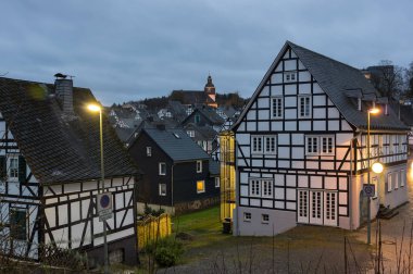 Half-timbered houses of Freudenberg clipart
