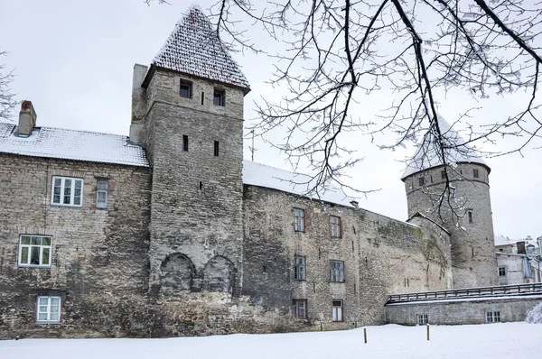 Mury twierdzy w Tallinnie — Zdjęcie stockowe