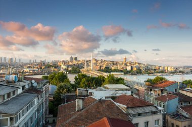 Sunset'teki Istanbul 'un görünümü