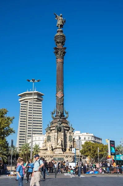 Monumento a Colón en Barcelona —  Fotos de Stock