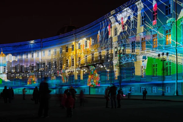 Espectáculo de luz en Palace Square —  Fotos de Stock