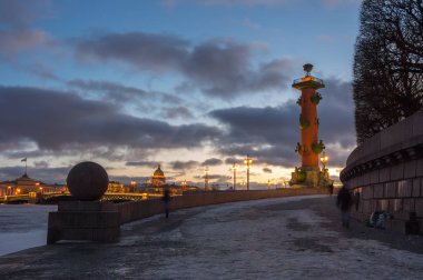 Panoramik manzaralı tarihi Saint Petersburg Merkezi