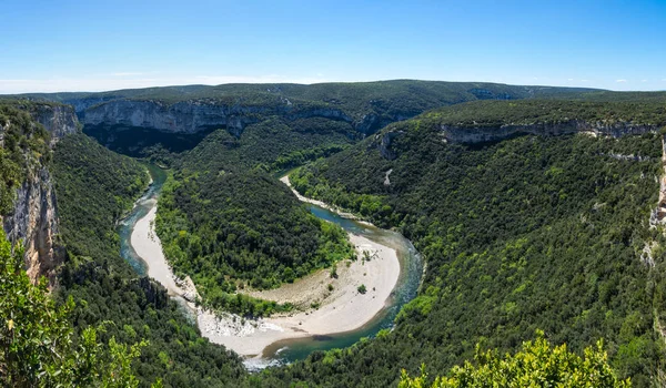 Uitzicht op de Gorges van de Ardeche — Stockfoto