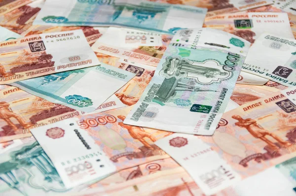 Банкноты рубля — стоковое фото