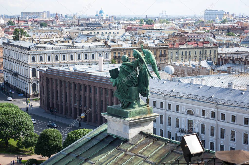 Top view of Saint-Petersburg, Russia