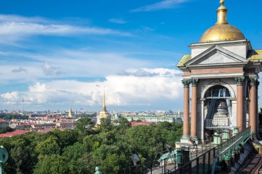 Saint-Petersburg, Rusya'nın Üstten Görünüm