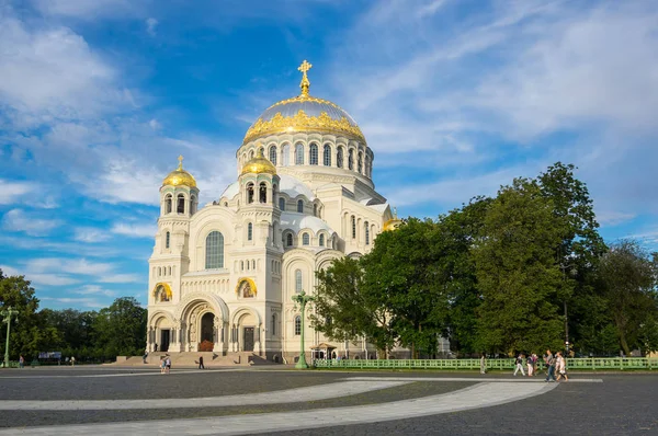 Námořní katedrála v Kronshtadt, Saint-Petersburg, Rusko — Stock fotografie