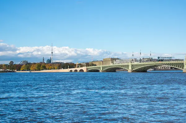 Panoramic view of Neva river — Stock Photo, Image