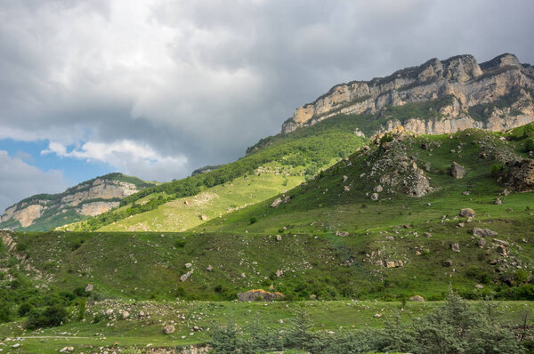 Baksan gorge in the Caucasus mountains in Russia