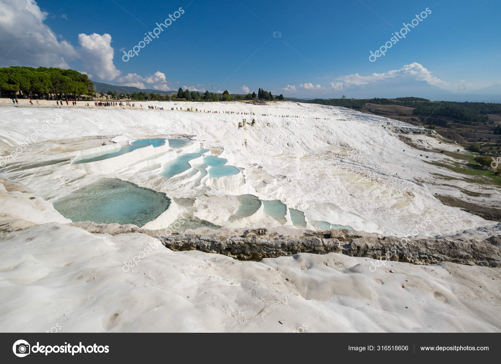Thermalquellen von Pamukkale, Truthahn - Stockfotografie: lizenzfreie