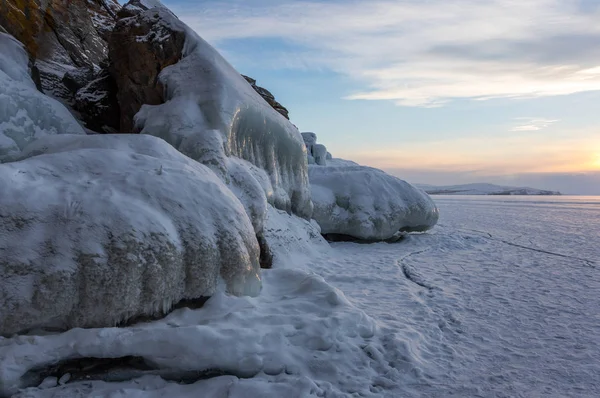Lake Baikal in winter — Stock Photo, Image