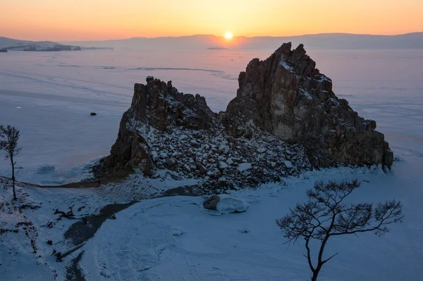 Cape Burkhan on Olkhon Island at Baikal Lake — Stock Photo, Image