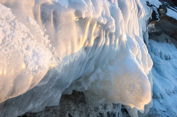 Icicles do Lago Baikal — Fotografia de Stock