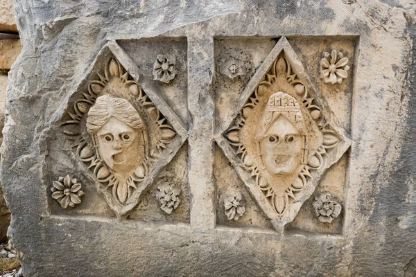 Ancient bas-Relief i City myra, Turkiet — Stockfoto