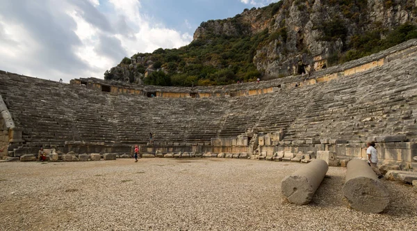 土耳其米拉市古代露天剧场遗址 — 图库照片