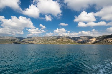 Türkiye 'nin Antalya ilinin Riviera ilçesinde Akdeniz kıyıları