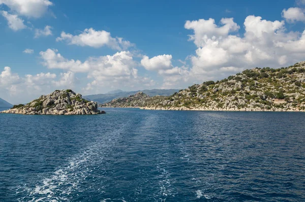 Costa Mar Mediterrâneo Riviera Turca Província Antalya Turquia — Fotografia de Stock