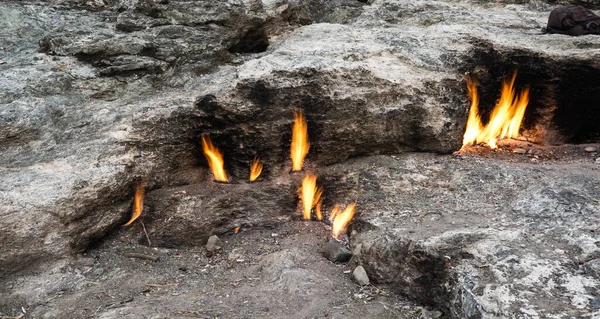 Flames of Mount Chimaera from the underground, Cirali, Turkey