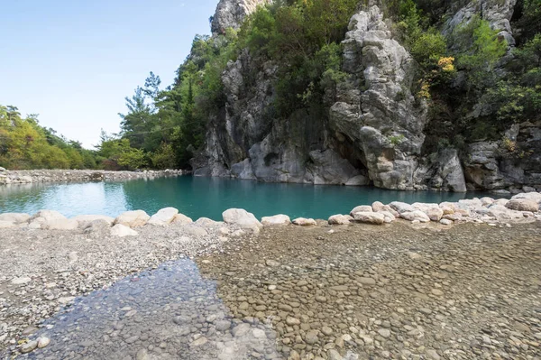 Vista Del Lago Turquesa Cañón Goynuk Ubicado Dentro Del Parque —  Fotos de Stock