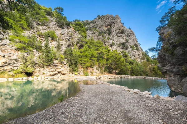 Vista Lago Azul Turquesa Cânion Goynuk Localizado Dentro Parque Nacional — Fotografia de Stock