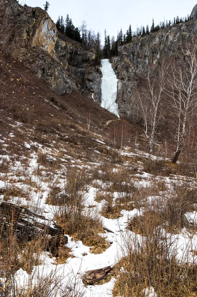 Blick Auf Das Altaigebirge Winter Sibirien Russland — Stockfoto