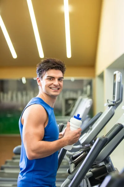 Sportsman on a treadmill — Stock Photo, Image
