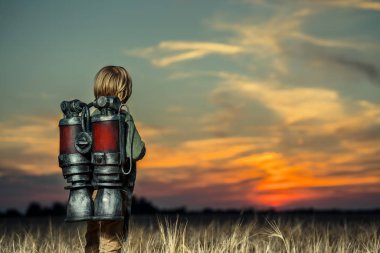 gün batımında Gezgin