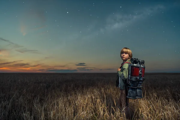 Çocuk açık havada rüya