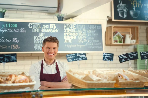 Baker aan de balie — Stockfoto