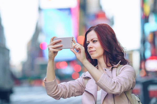 Reizende fotograaf in Manhattan — Stockfoto